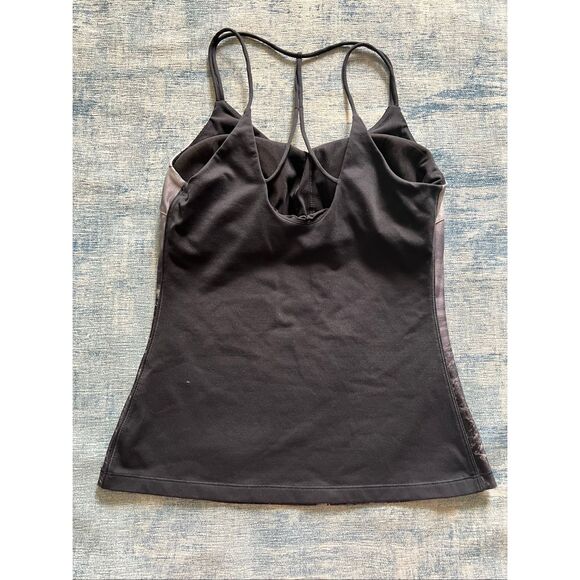 Titika Active Couture Black Gray Brielle Strappy Racerback Training Tank Size 6 - Picture 3 of 7